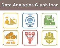 Les données analytique vecteur icône ensemble