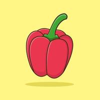 gratuit vecteur paprika légume dessin animé vecteur icône illustration légume icône concept isolé