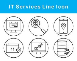 il prestations de service vecteur icône ensemble