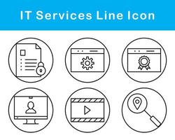 il prestations de service vecteur icône ensemble