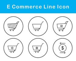 jeu d'icônes vectorielles de commerce électronique vecteur