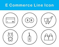 jeu d'icônes vectorielles de commerce électronique vecteur