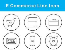 jeu d'icônes vectorielles de commerce électronique vecteur