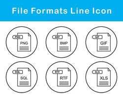 fichier les formats vecteur icône ensemble