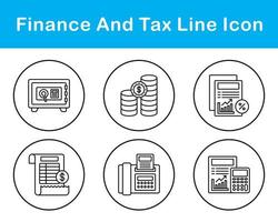 la finance et impôt vecteur icône ensemble