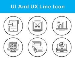 ui et ux vecteur icône ensemble