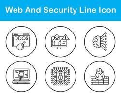 la toile et Sécurité vecteur icône ensemble