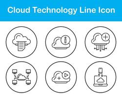 nuage La technologie vecteur icône ensemble