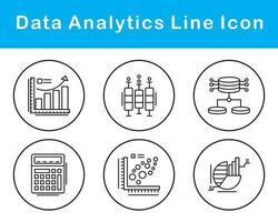 Les données analytique vecteur icône ensemble