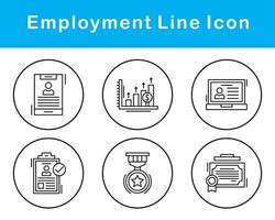 emploi vecteur icône ensemble