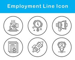 emploi vecteur icône ensemble