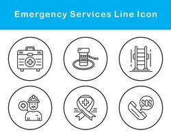 urgence prestations de service vecteur icône ensemble