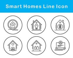 intelligent maisons vecteur icône ensemble