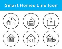 intelligent maisons vecteur icône ensemble