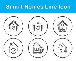 intelligent maisons vecteur icône ensemble