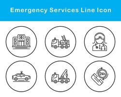 urgence prestations de service vecteur icône ensemble