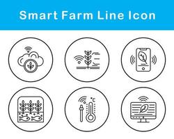 intelligent ferme vecteur icône ensemble