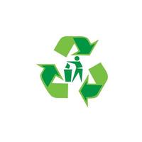 recycler symbole ou recycler logo, isolé blanc Contexte vecteur