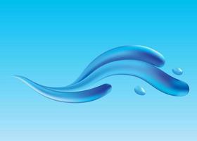 conception élément vague bleu l'eau illustration. élément conception. pro vecteur conception