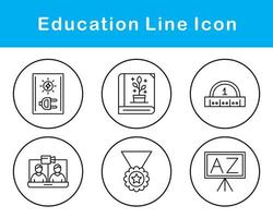 jeu d'icônes vectorielles de l'éducation vecteur