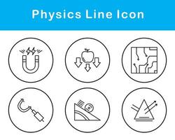 la physique vecteur icône ensemble