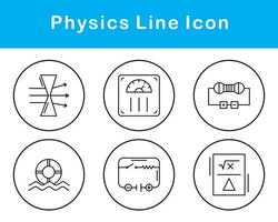 la physique vecteur icône ensemble