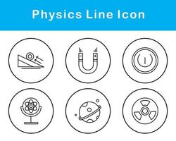 la physique vecteur icône ensemble