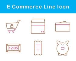 jeu d'icônes vectorielles de commerce électronique vecteur