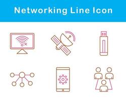 la mise en réseau vecteur icône ensemble