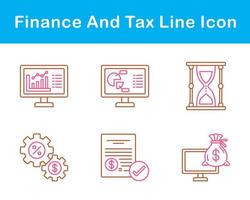 la finance et impôt vecteur icône ensemble