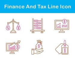 la finance et impôt vecteur icône ensemble
