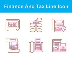 la finance et impôt vecteur icône ensemble