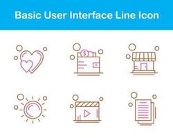 de base utilisateur interface vecteur icône ensemble
