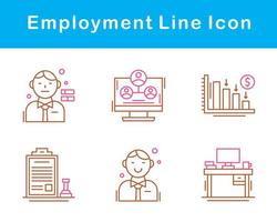 emploi vecteur icône ensemble