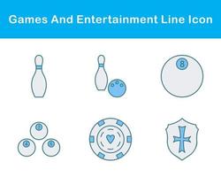 Jeux et divertissement vecteur icône ensemble