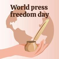monde presse liberté journée concept vecteur illustration. monde presse liberté journée ou monde presse journée à élever conscience de le importance de liberté de le presse.