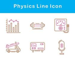 la physique vecteur icône ensemble