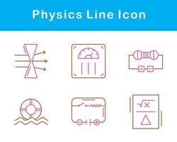 la physique vecteur icône ensemble