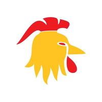 spartiate coq tête logo conception. poulet personnage, signe et symbole. vecteur