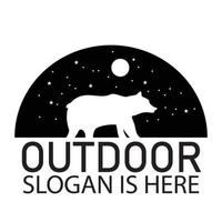 ours silhouette logo conception. sauvage animal signe et symbole. vecteur