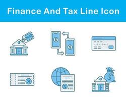 la finance et impôt vecteur icône ensemble