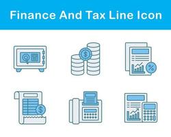 la finance et impôt vecteur icône ensemble