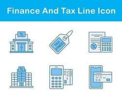 la finance et impôt vecteur icône ensemble