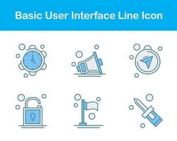 de base utilisateur interface vecteur icône ensemble