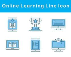 en ligne apprentissage vecteur icône ensemble