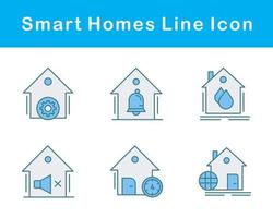 intelligent maisons vecteur icône ensemble