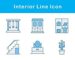 intérieur vecteur icône ensemble