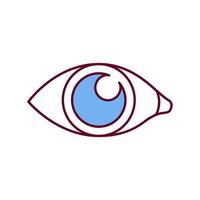 icône de couleur rgb d'élargissement de la pupille vecteur