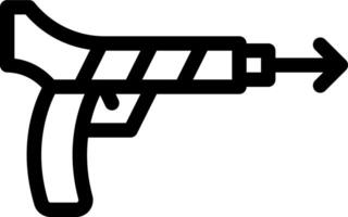 illustration vectorielle de pistolet de tir sur fond. symboles de qualité premium. icônes vectorielles pour le concept et la conception graphique. vecteur