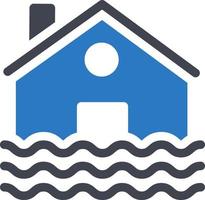 illustration vectorielle d'inondation de maison sur fond. symboles de qualité premium. icônes vectorielles pour le concept et la conception graphique. vecteur